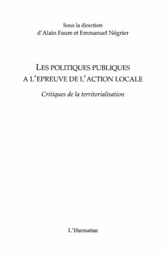Politiques publiques a l'epreuve de l'action locale (eBook, PDF)
