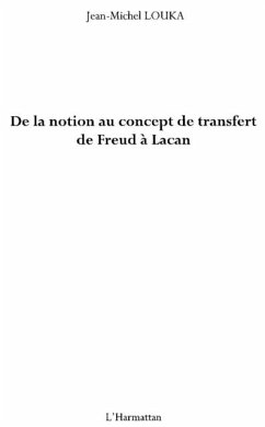 De la notion au concept de transfert de freud A lacan (eBook, PDF) - Nazly Sadeghi