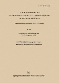 Zur Dichtebestimmung von Fasern - Juilfs, Johannes