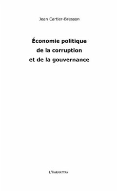 Economie politique de la corruption et de la gouvernance (eBook, PDF) - Jean Cartie-Bresson