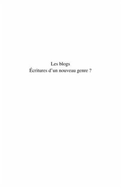 Les blogs : ecritures d'un nouveau genre ? - n(deg) 2 - 2010 (eBook, PDF)