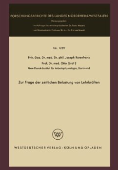 Zur Frage der zeitlichen Belastung von Lehrkräften - Rutenfranz, Joseph