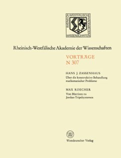 Über die konstruktive Behandlung mathematischer Probleme. Von Matrizen zu Jordan-Tripelsystemen - Zassenhaus, Hans