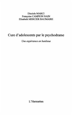 Cure d'adolescents par le psychodrame (eBook, ePUB)