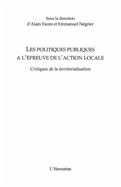 Politiques publiques a l'epreuve de l'action locale (eBook, ePUB)