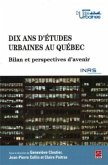 Dix ans d'etudes urbaines au Quebec (eBook, PDF)