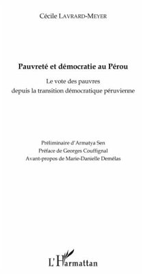 Pauvrete et democratie au perou - le vote des pauvres depuis (eBook, PDF)