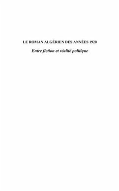 Le roman algerien des annees 1920 - entre fiction et realite (eBook, PDF)