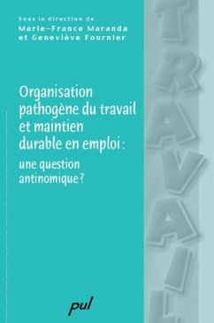 Cover Organisation pathogene du travail et maintien durable en ... (eBook, PDF)
