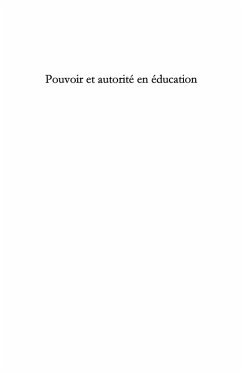 Cover Pouvoir et autorite en education (eBook, ePUB)