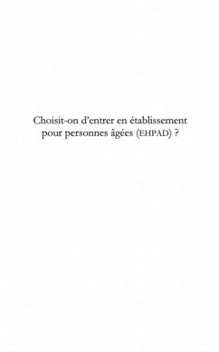 Cover Choisit-on d'entrer en etablissement pour personnes Agees? - (eBook, PDF)