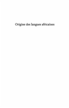 Origine des langues africaines (eBook, PDF)