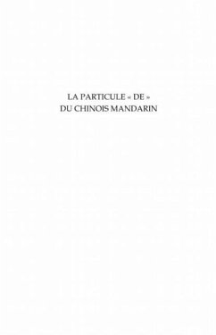 La particule &quote;de&quote; du chinois mandarin - (eBook, PDF)