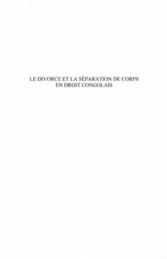 Le divorce et la separation de corps en droit congolais (eBook, PDF)
