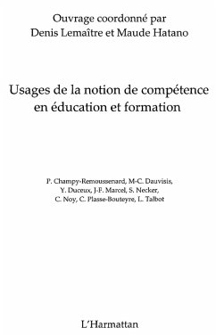 Usages de la notion de competence en education et formation (eBook, ePUB)
