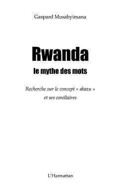 Cover Rwanda le mythe des mots - recherche sur (eBook, ePUB)