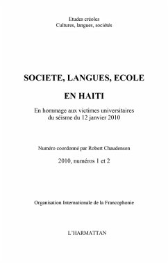 Societe, langues, ecole en haIti - en hommage aux victimes u (eBook, ePUB)