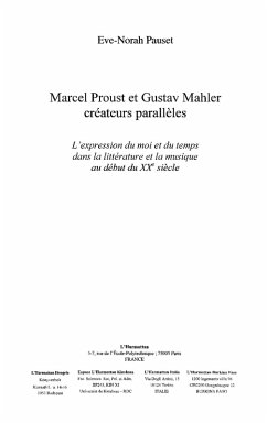 Marcel proust et gustav mahlercreateurs (eBook, ePUB)