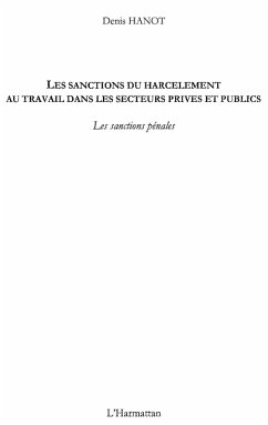 Les sanctions du harcElement au travail dans les secteurs pr (eBook, ePUB)