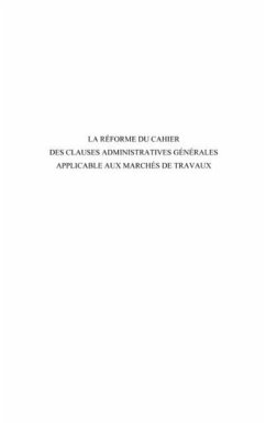 La reforme du cahier des clauses administratives generales a (eBook, PDF)