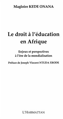 Cover Droit a l'education en afriqueLe (eBook, ePUB)