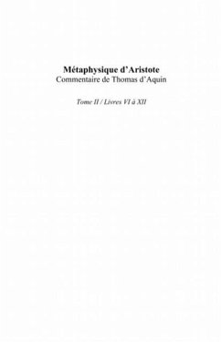 Metaphysique d'aristote/ commentaire de thomas d'aquin (tome (eBook, PDF)