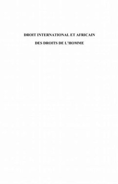 Cover Droit international et africain des droits de l'homme (eBook, PDF)
