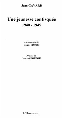 Cover UNE JEUNESSE CONFISQUEE 1940-1 (eBook, ePUB)