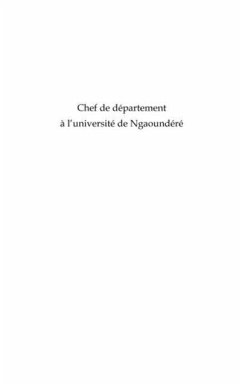 Chef de departement A l'universite de ngaoundere - temoignag (eBook, PDF)