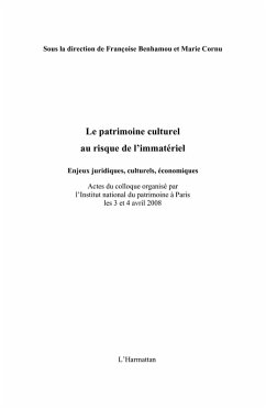 Le patrimoine culturel au risque de l'immateriel - enjeux ju (eBook, ePUB) Le patrimoine culturel au risque de l'immateriel - enjeux ju (eBook, ePUB)