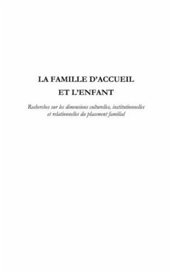 La famille d'accueil et l'enfant - recherches sur les dimens (eBook, PDF)