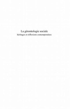 Gerontologie sociale - heritages et reflexions contemporaine (eBook, PDF)