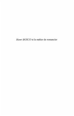Henri BOSCO et le metier de romancier (eBook, ePUB)