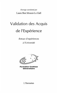 Validation des Acquis de l'Experience (eBook, ePUB) Validation des Acquis de l'Experience (eBook, ePUB)