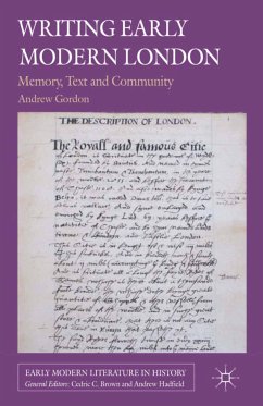 Writing Early Modern London (eBook, PDF)