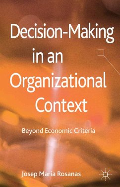 Decision-Making in an Organizational Context (eBook, PDF) - Rosanas, J.