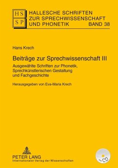 Beiträge zur Sprechwissenschaft III - Krech, Eva-Maria