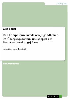 Der Kompetenzerwerb von Jugendlichen im Übergangssystem am Beispiel des Berufsvorbereitungsjahres (eBook, PDF) - Vogel, Gisa