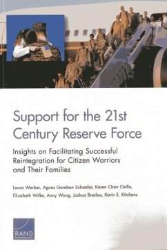Support for the 21st-Century Reserve Force - Werber, Laura; Schaefer, Agnes Gereben; Osilla, Karen Chan