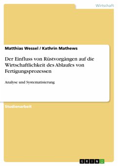 Der Einfluss von Rüstvorgängen auf die Wirtschaftlichkeit des Ablaufes von Fertigungsprozessen (eBook, PDF)