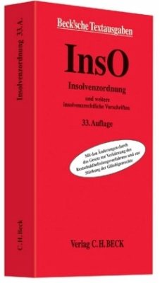 Cover InsO, Insolvenzordnung und weitere insolvenzrechtliche Vorschriften