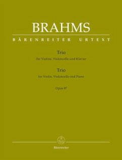 Trio für Violine, Violoncello und Klavier op. 87, Partitur und Stimmen - Brahms, Johannes