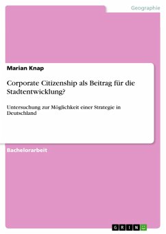 Corporate Citizenship als Beitrag für die Stadtentwicklung? (eBook, PDF) - Knap, Marian