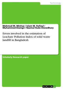 Errors involved in the estimation of Leachate Pollution Index of solid waste landfill in Bangladesh