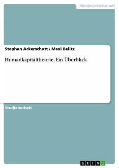 Humankapitaltheorie. Ein Überblick (eBook, PDF)