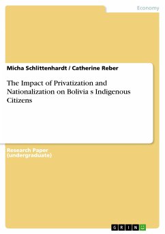 The Impact of Privatization and Nationalization on Boliviaʻs Indigenous Citizens (eBook, PDF) - Schlittenhardt, Micha; Reber, Catherine