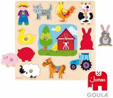 Goula D53025 - Holzpuzzle Silhouetten Bauernhof, 12-teilig Goula D53025 - Holzpuzzle Silhouetten Bauernhof, 12-teilig
