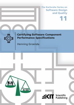 Certifying Software Component Performance Specifications