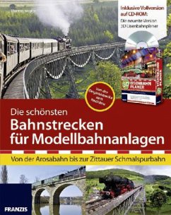 Die schönsten Bahnstrecken für Modellbahnanlagen, m. CD-ROM - Riegler, Thomas