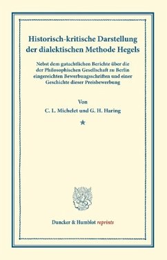 Historisch-kritische Darstellung der dialektischen Methode Hegels - Michelet, Carl Ludwig;Haring, G. H.